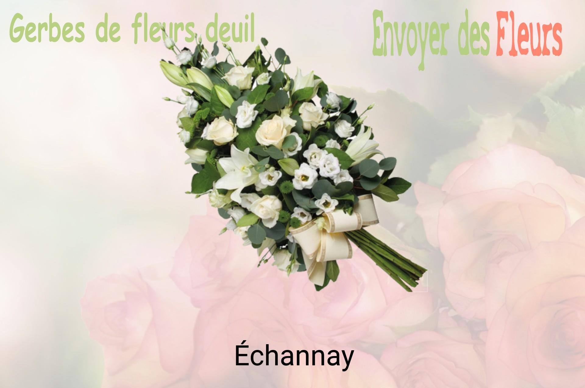 Gerbe de fleurs de deuil livrée à Échannay